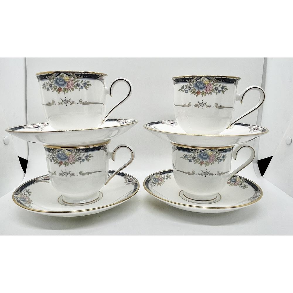 Vtg Lenox Abigail Tea Cup Saucer Set Bone China USA Vintage 1991 Excellent Cond